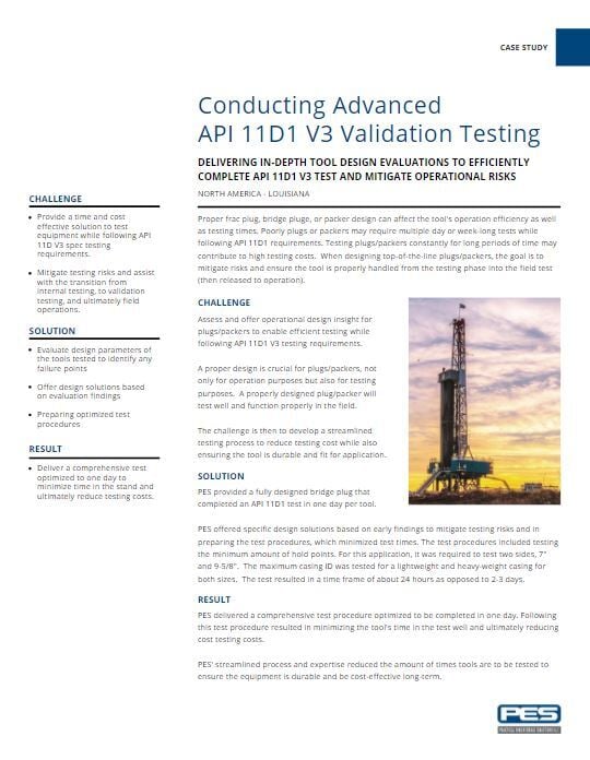 Case Study - API11d1 - PES