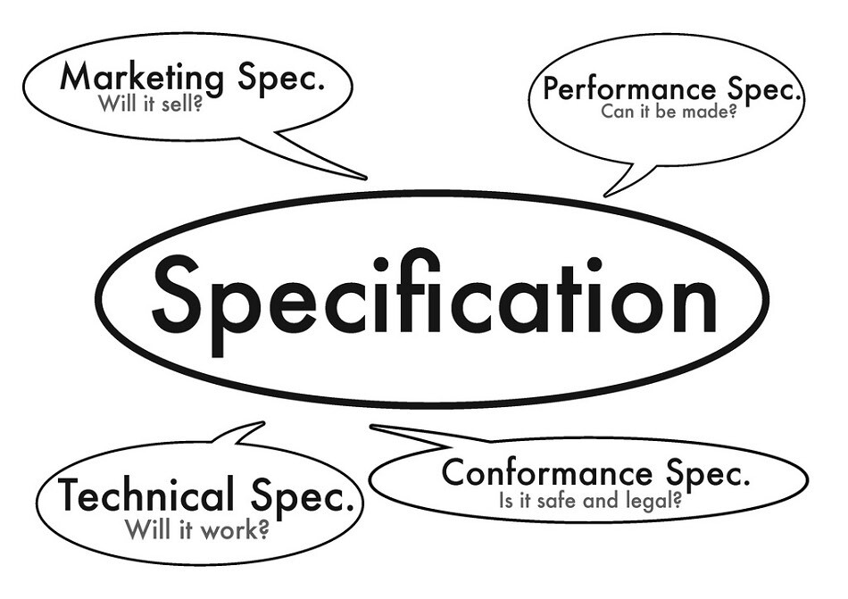 Specification development in product design
